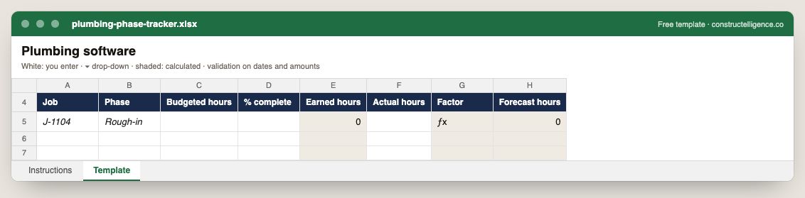 Plumbing phase tracker preview