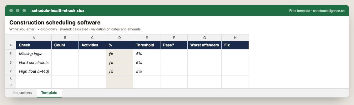 Schedule health check preview